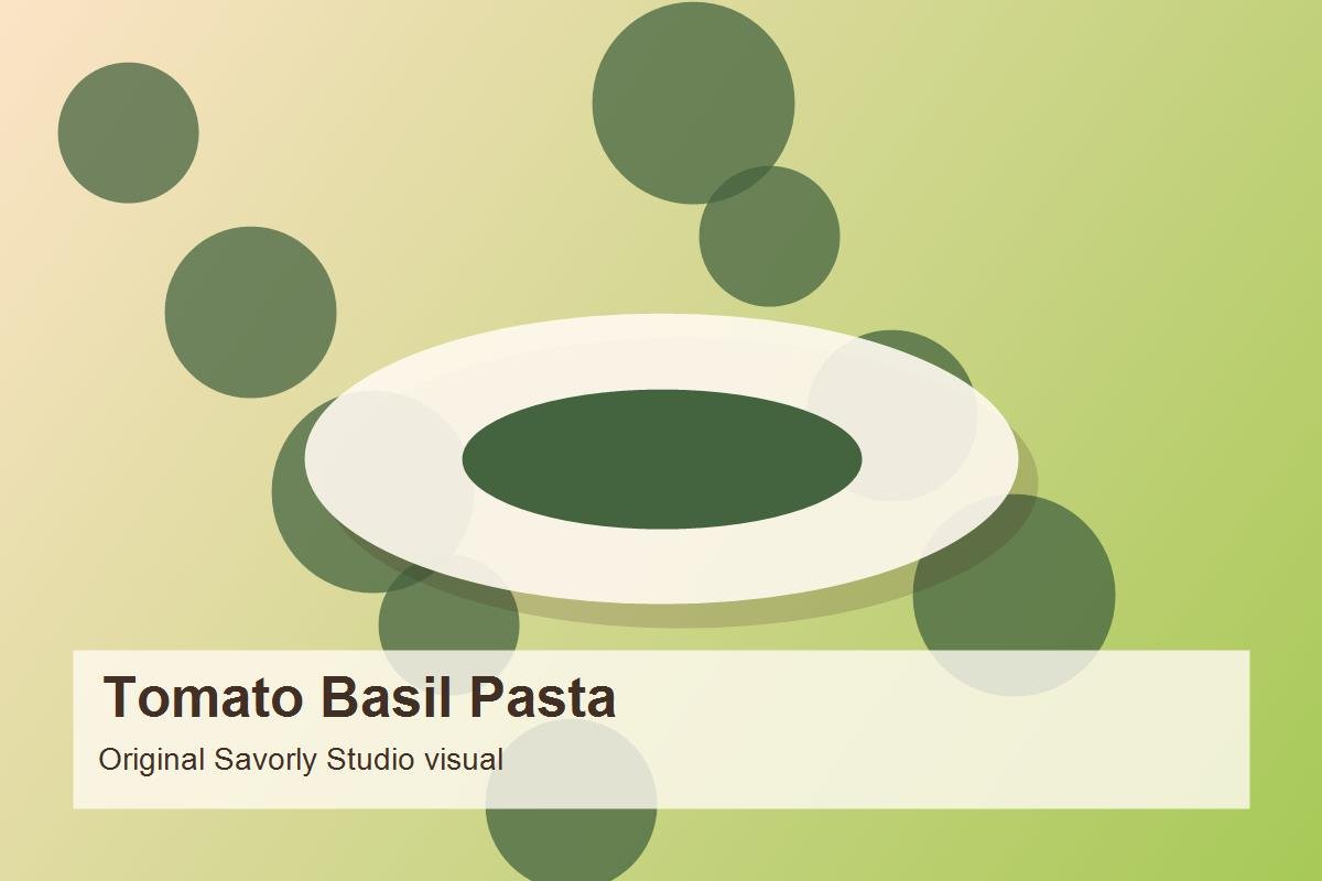 Tomato Basil Pantry Pasta prepared recipe image
