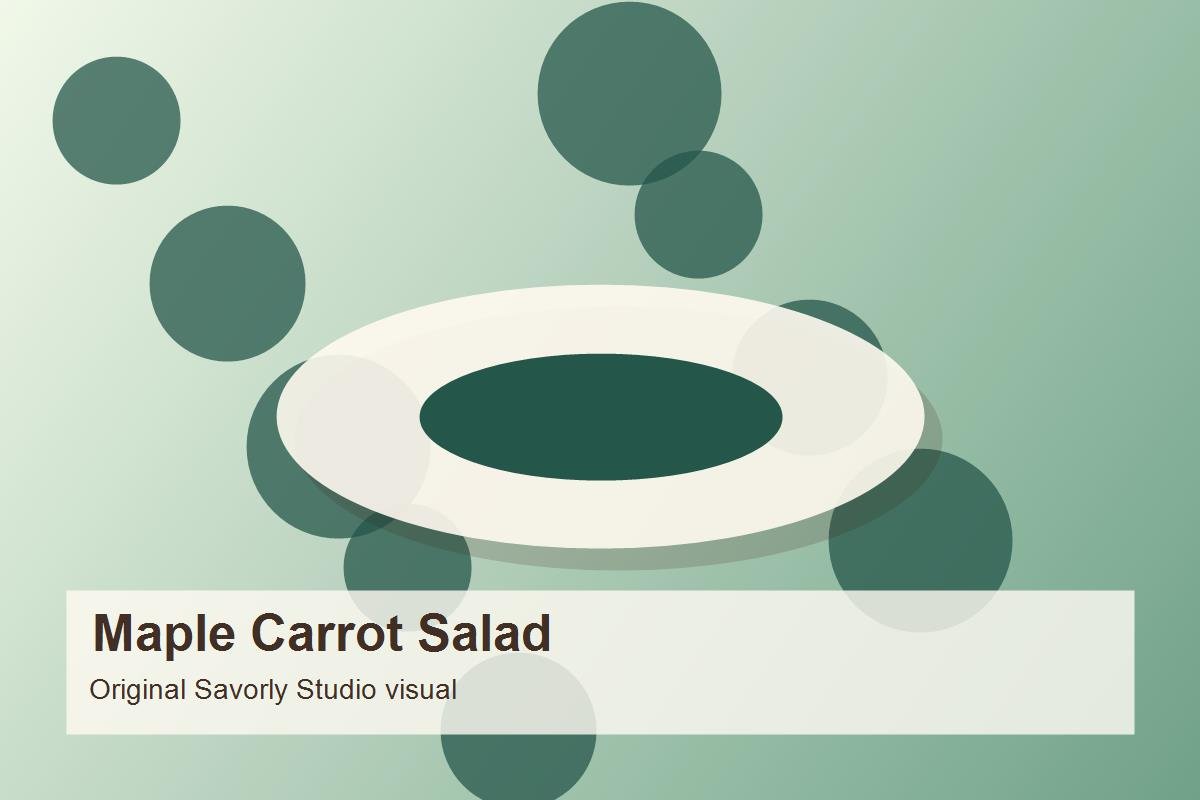Maple Roasted Carrot Salad prepared recipe image