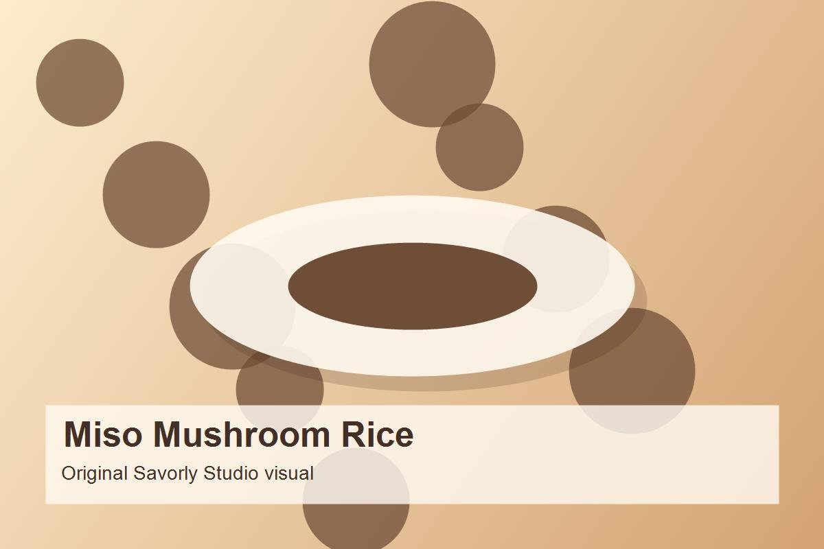 Miso Mushroom Rice Skillet prepared recipe image