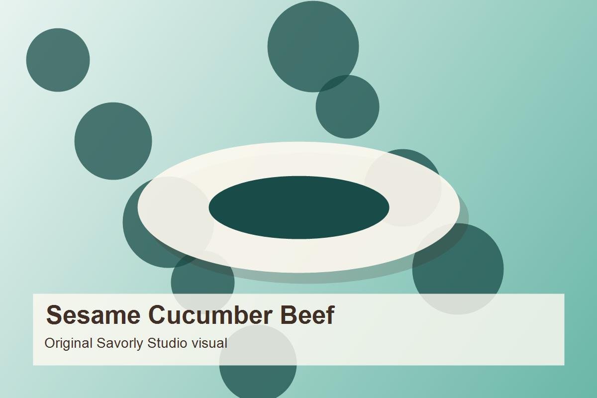 Sesame Cucumber Beef Bowls prepared recipe image